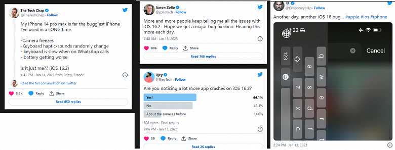 Некоторые пользователи iPhone продолжают сообщать об огромном количестве багов в iOS 16: проблем не становится меньше